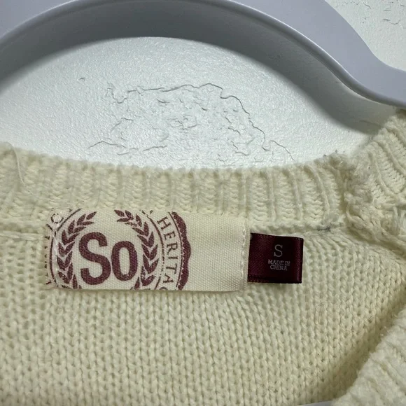 SO Women's Ivory Knit Sweater Size XS - Picture 3 of 3